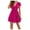 Hot Pink summer dress for women, variant on Summer Dresses for Women Tie Front Elastic Waist Ruffle Swing Party Formal Dresses Short Sleeve V-Neck Solid Mini 2024 Casual Dress Hot Pink s Under $5