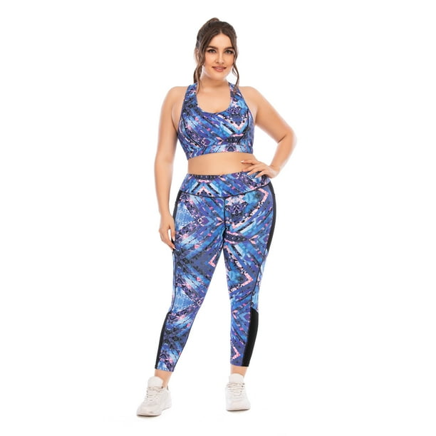 OmicGot Women's Plus size workout clothes suit plus size yoga