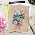 thumbnail image 3 of Jumbo Greeting Card with Envelope ( 8.5 x 11 Inch) - Flower Press Thank You Card - Bouquet of Flowers, Tied with a Ribbon - Large Floral Thanks and Pe, 3 of 6