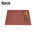 thumbnail image 2 of Manteles individuales rectangulares para mesa de cocina y comedor,Mantel individual resistente al calor y lavable en superficie, 2 of 5