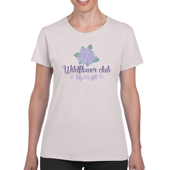 Wildflower Club T-Shirt Women -Smartprints Designs, Female Large