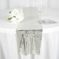 thumbnail image 3 of Balsa Circle 12" x 108" Shiny Mirror Foil Tulle Table Runner Silver, 3 of 6