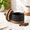 Black-5 fl.oz, variant on Grey 5 fl.oz Ceramic Food Storage Canister with Wooden Lid for Countertop