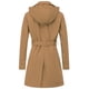 thumbnail image 2 of Abrigo Chrisuno, impermeable, con capucha, doble botonadura, talla 2XL, para mujer, 2 of 7