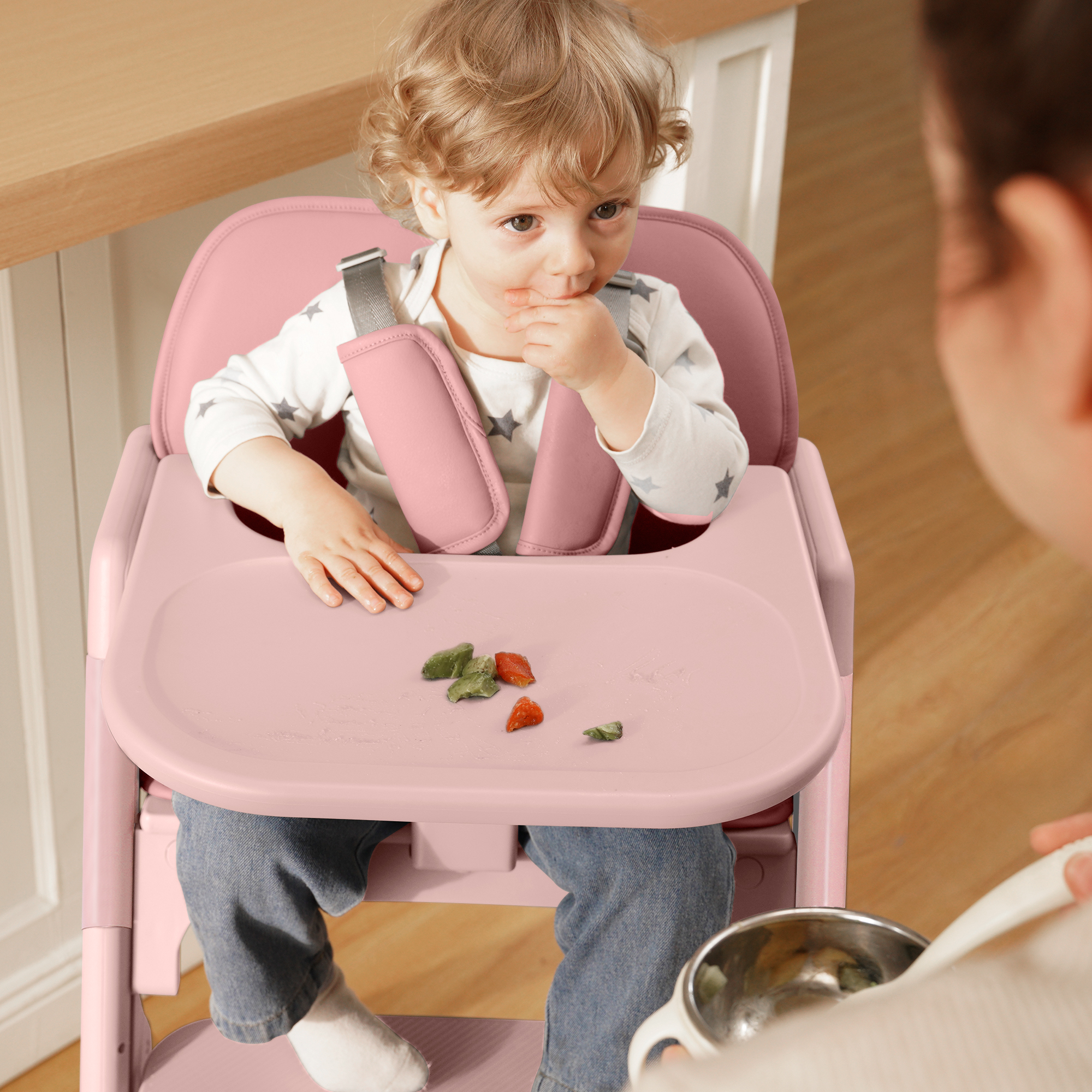Babyeap 4-in-1 Convertible Baby High Chair, Gray photo 8