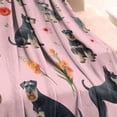 thumbnail image 3 of Schnauzer Dogs and Flowers Blanket,Comfortable Soft Flannel Throw Blanket,All Season,Warm Lightweight Blankets for Sofa Bed Couch Living Room Chair,60"x80"(150x200cm), 3 of 4