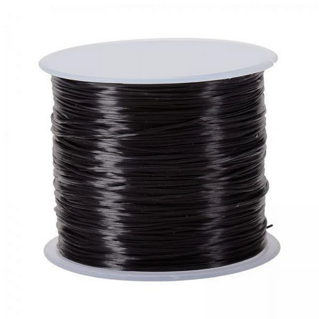 yuksok 5x0.8mm Elastic String Beads Cord Thread Stretchy for Beading DIY Accessories Black