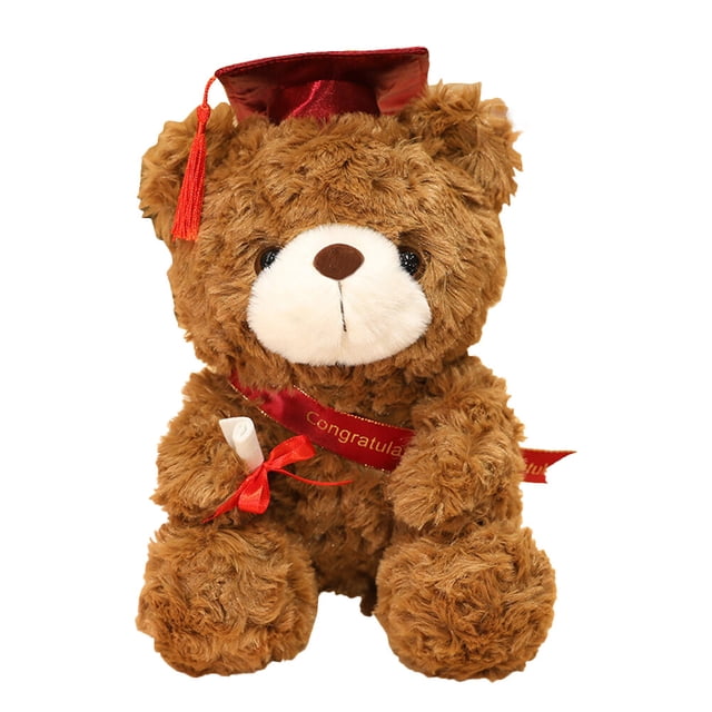 MasteelfCA Graduation Bear Plush Stuffed Bear Lovely Plush Toy Graduation Bear Gift