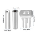 thumbnail image 3 of 1 Set No.51211805643/51216754240 Door Lock Rod Knob and Locking Button Cover for BMW 328i Silver Tone, 3 of 7