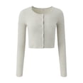 thumbnail image 6 of Mills by Millie Bobby Brown Women's Rib Crew Cardigan, Sizes XXS- XXL, 6 of 7