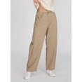 thumbnail image 5 of Women Loose Jeans Solid Color Mid-Rise Barrel Denim Pants, 5 of 8