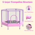 thumbnail image 5 of Mini Trampoline for Kids with Safety Enclosure Net, 55" Toddler Trampoline with No-Gap Safe Design, Segmart Recreational Trampolines for Birthday Gifts, Rebounder Trampoline with Ocean Balls, 5 of 8