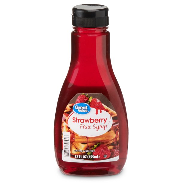 Great Value Strawberry Fruit Syrup, 12 fl oz