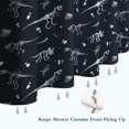 thumbnail image 6 of Black White Dinosaurs Fossils Pattern Shower Curtain 72"x84" ,Bathroom Decorative Shower Curtains Set with 12 Hooks,Modern Waterproof Washable Shower Curtain, 6 of 6