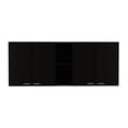 thumbnail image 4 of 150 Wall Cabinet In Black, Double Door Style, Two Inner Shelves, Outer Shelves & Built-in Dish Rack And Storage Unit Design, Internal External Holder For, 4 of 4