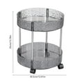 thumbnail image 3 of Taicans 2-Tier Round Rolling Utility Cart with Wheels,Clear Storage Cart,Rolling Utility Cart Mobile Shelving Units Organizer for Narrow Space in Home Kitchen Bathroom Laundry Room, 3 of 5