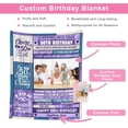thumbnail image 3 of 50th Birthday Gifts for Women Personalized 50th Birthday Blanket 50th Birthday Decorations Gifts for Her 50 Year Old Gifts for Women Turning 50 and Fabulous Gifts for Mom Friend 1974 (Purple Photo), 3 of 5