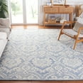 thumbnail image 3 of SAFAVIEH Blossom Travis Geometric Wool Area Rug, Blue/Ivory, 10' x 14', 3 of 6