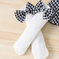 thumbnail image 5 of RMGVDSD Baby Girl Holiday Outfit Short Sleeve Plaid Skirt Romper Dress Headband Socks Set Classic-Fit Spring Summer Clothes 9-12 Months, 5 of 5