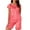 Watermelon Red, variant on Uaswgudfs ​Women's Pajama Set Smocked Square Neck Ruffle Hem & Elastic Waist, Versatile Loungewear