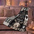 thumbnail image 6 of Dog Portrait Colorful Pet Artwork Playful Graphic Style Dog Lovers Colorful Pet Portrait Warm Flannel Blanket, Pet Adoption Gift for Living Room and Bedroom Home Decor, 6 of 9