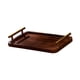 thumbnail image 5 of Bandeja de madera para servir con asas Bandeja de té rectangular Bandeja de servicio moderna para Madera Oscura M, 5 of 9