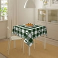 thumbnail image 4 of Wukai Green White Christmas Tree Lumberjack Plaid Waterproof Tablecloth for Kitchen Dining, Fits Square Tables for 2-4 Seats -60"x60", 4 of 7