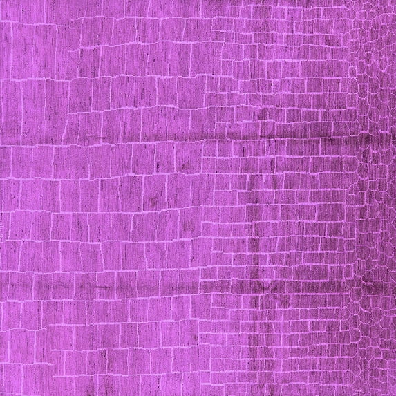 Ahgly Company Indoor Square Solid Purple Modern Area Rugs, 8' Square