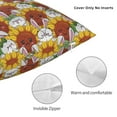 thumbnail image 3 of Yiaed Cartoon Sunflowers Print Pillow Covers Super Soft Decorative Square Throw Pillow Covers Case Cushion Covers for Sofa Couch Bedroom Car Decor（No pillow core）-12"x12", 3 of 7