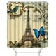 thumbnail image 3 of Juego de 4 cortinas de ducha rosas con diseño de la Torre Eiffel de París, decoración para baño con alfombras antideslizantes, alfombrilla en forma de U, tapa de inodoro, cortinas de baño, 3 of 7