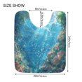 thumbnail image 3 of Toilet Rug U-Shaped Bathroom Rugs Non-Slip Soft Plush Machine Washable Contour Bath Mat Summer Undersea Landscape 24x20, 3 of 9