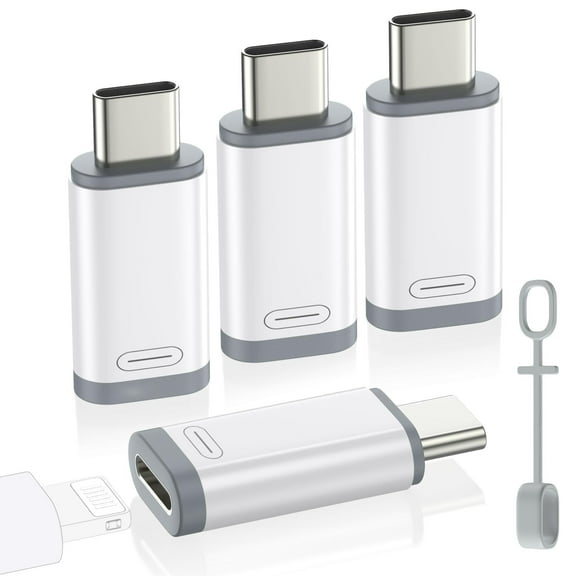 MoKo 4Pack Lightn-ing Female to USB C Male Adapter Compatible with iPhone 15/16 Pro/16 Pro Max/Plus, NOT for Audio/OTG