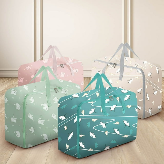 Sentmoon Offres du Jour Liquidation Prime Sacs de Rangement Réutilisables Extra Larges avec Poignées et Fermetures Éclair Solides, Sac de Déménagement Lavable Robuste, Organisateur de Placard, sous-Lit pour Literie, Couverture Offres du Jour