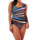 thumbnail image 4 of Traje de baño de una pieza para mujer, talla grande, bikini con rayas de arcoíris y degradado graso, 4 of 6