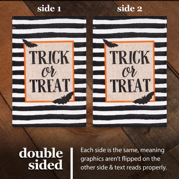 G128 12"x18" Double-Sided Halloween Garden Flag Outdoor Yard Flag for Porch or Lawn Burlap Polyester