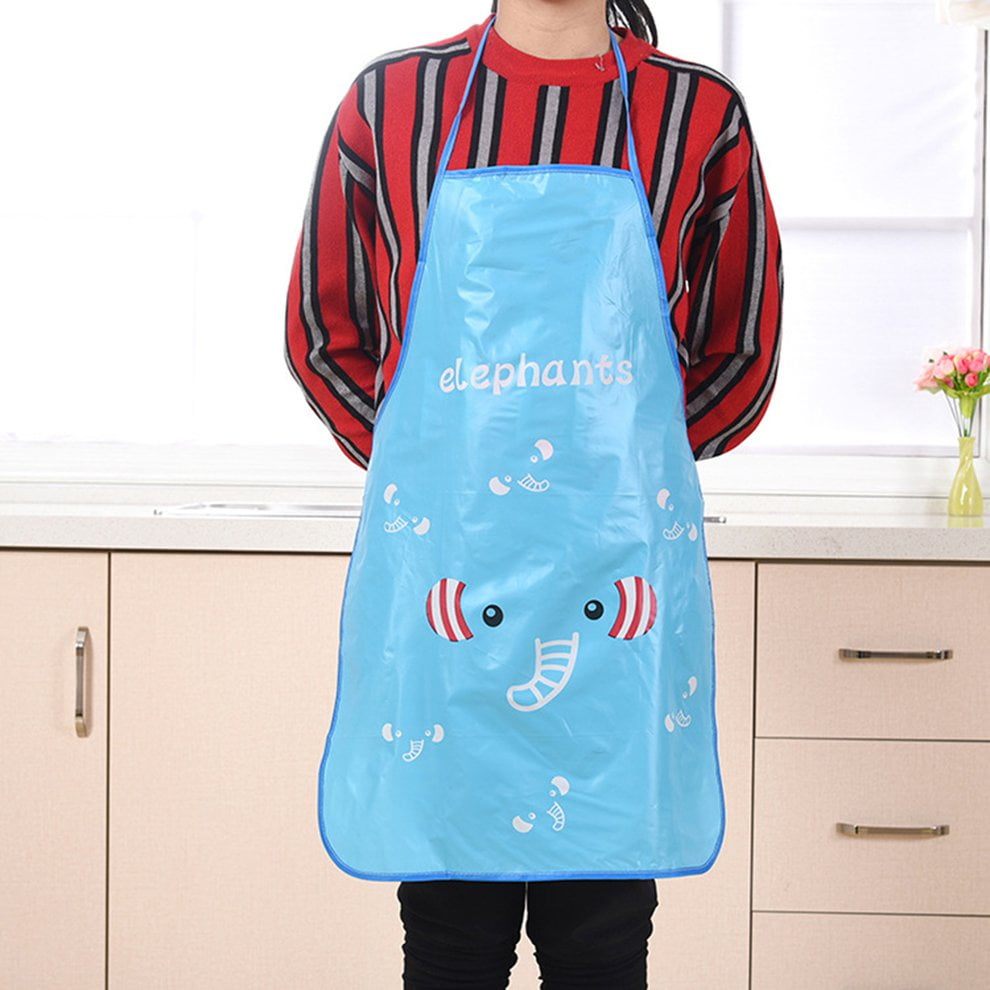 Cartoon animal PVC Waterproof Apron Kitchen Restaurant Cooking Bib