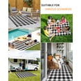 thumbnail image 5 of Outdoor Rug 5x8 ft Black White Checkered Plaid Waterproof Outdoor Patio Rug Mat Non Slip Outside Area Rugs Carpet for RV,Camping,Porch,Deck,Pool,Balconybackyard,Rustic Farmhouse Pattern, 5 of 9