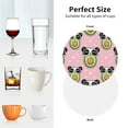 thumbnail image 6 of Naloa Panda Avocado Leather Coasters for Drinks, Durable Drink Coasters 4 Set for Tabletop Protection, Luxurious Home Décor and Housewarming Gift ( {designName})Round Shape, 6 of 6