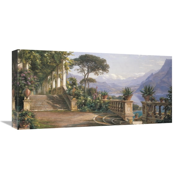 Global Gallery's 'Lodge on Lake Como' by Carl Frederic Aagard Stretched Canvas Wall Art