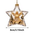 thumbnail image 4 of Christmas Star Ornament with Angel Lighted 2D Acrylic Hanging Ornament for Holiday Xmas Tree Decor 3.15 in A1, 4 of 4