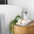 thumbnail image 4 of Luxspire Soap Dispenser, Marble White Lotion Soap Dispenser Bottle, Refillable Shampoo Container, Stainless Steel Pump Hand Soap Resin Dispenser for Bathroom, Kitchen, 10.8oz/320ml - Gravel White, 4 of 13
