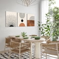 thumbnail image 4 of Abstract Boho Wall Art, Minimalist Neutral Beige Brown Sun Geometry Black Line Artwork Paintings, Modern Boho Room Decor Ready To Hang for Bedroom Bathroom Office (12"x16"x3), 4 of 6
