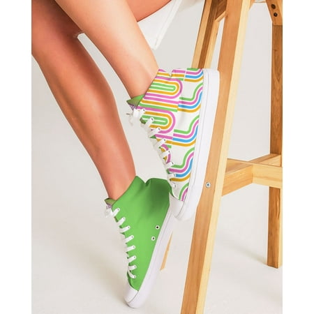 

Glow up Gear color swirls Women s Hightop Canvas Shoe