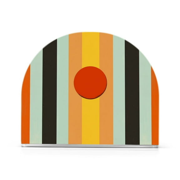Yayeee Napkin Holder for Table Kitchen Paper Tissue Organization, Stripes and Circle