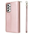 thumbnail image 3 of Feishell for Samsung Galaxy A53 5G (6.5 inch) Wallet Case for Women Men,Premium PU Leather Magnetic Clasp Zipper 9 Card Slots Folio Flip Holder Shockproof Purse Phone Case with Wrist Strap,Rosegold, 3 of 8