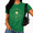 Green, variant on White Women's Soft Vintage Boho Celestial Sun Moon Phase Cloud Graphic Short Sleeve T-Shirt Tops