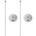 thumbnail image 1 of Luxshiny 2Pcs Tabletop Retractable Flagpole for Historical Events and Military Occasions Silver, 1 of 7
