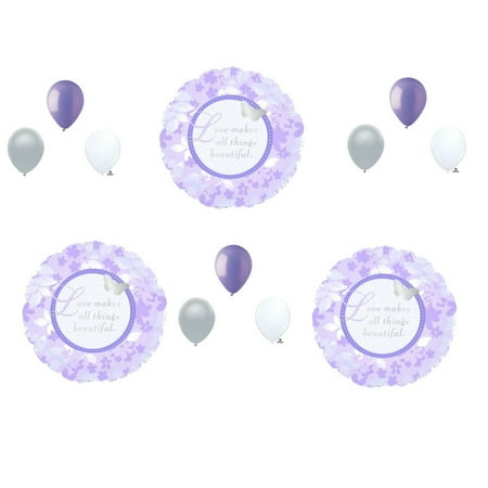 Lavender Bridal Wedding Shower Balloons Decoration Supplies Love