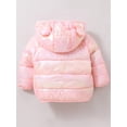 thumbnail image 4 of hirigin Toddlers Winter Puffer Jacket, Shiny Hooded Ears Long Sleeve Full Zipper Down Jacket Outwear for Boys, Girls, 1-5 Years, 4 of 9