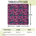 thumbnail image 2 of Square Tablecloth with Elastic Edges 36 * 36 Inch Pioneer Waterproof Flower Wallpaper Table Cover Washable Indoor and Outdoor for Party Kitchen Dinner Banquet Patio Picnic, 2 of 6